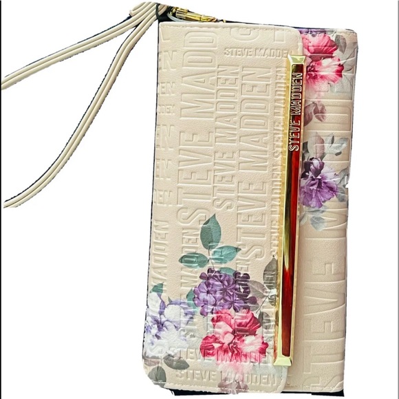 Steve Madden Wallet,logo Bar  Trifold - Picture 2 of 7